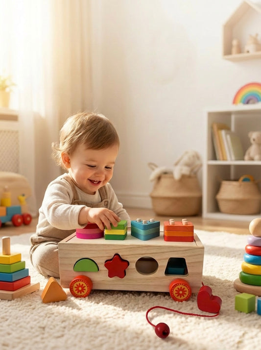Wooden Car Shape & Blocks Sorter
