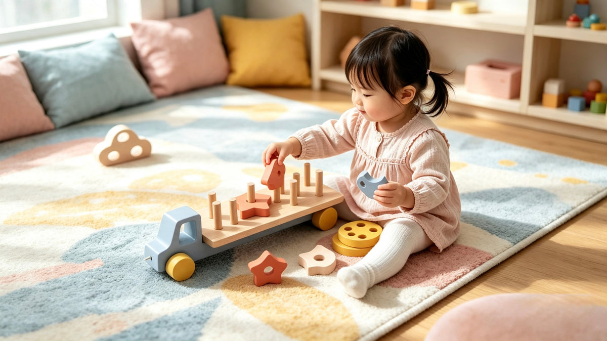 Wooden Shape Sorter Trailer