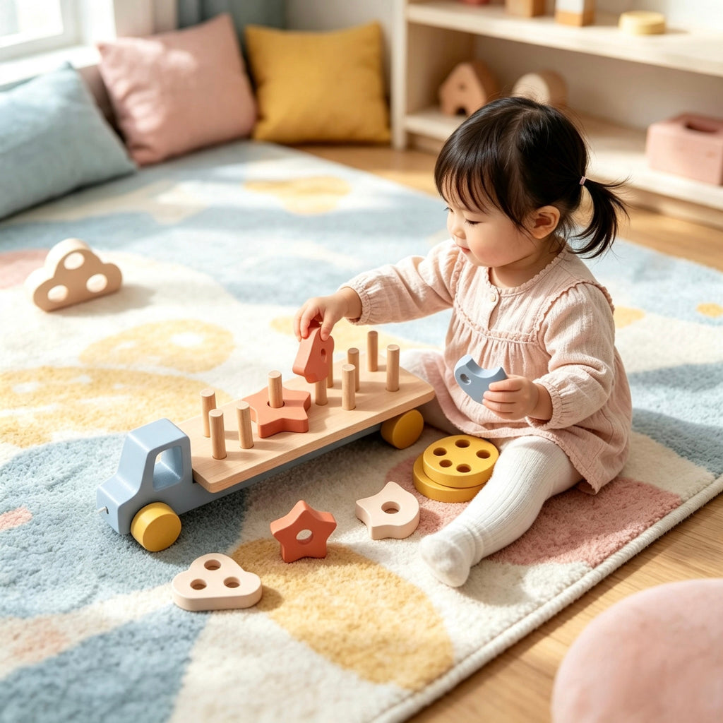 Wooden Shape Sorter Trailer