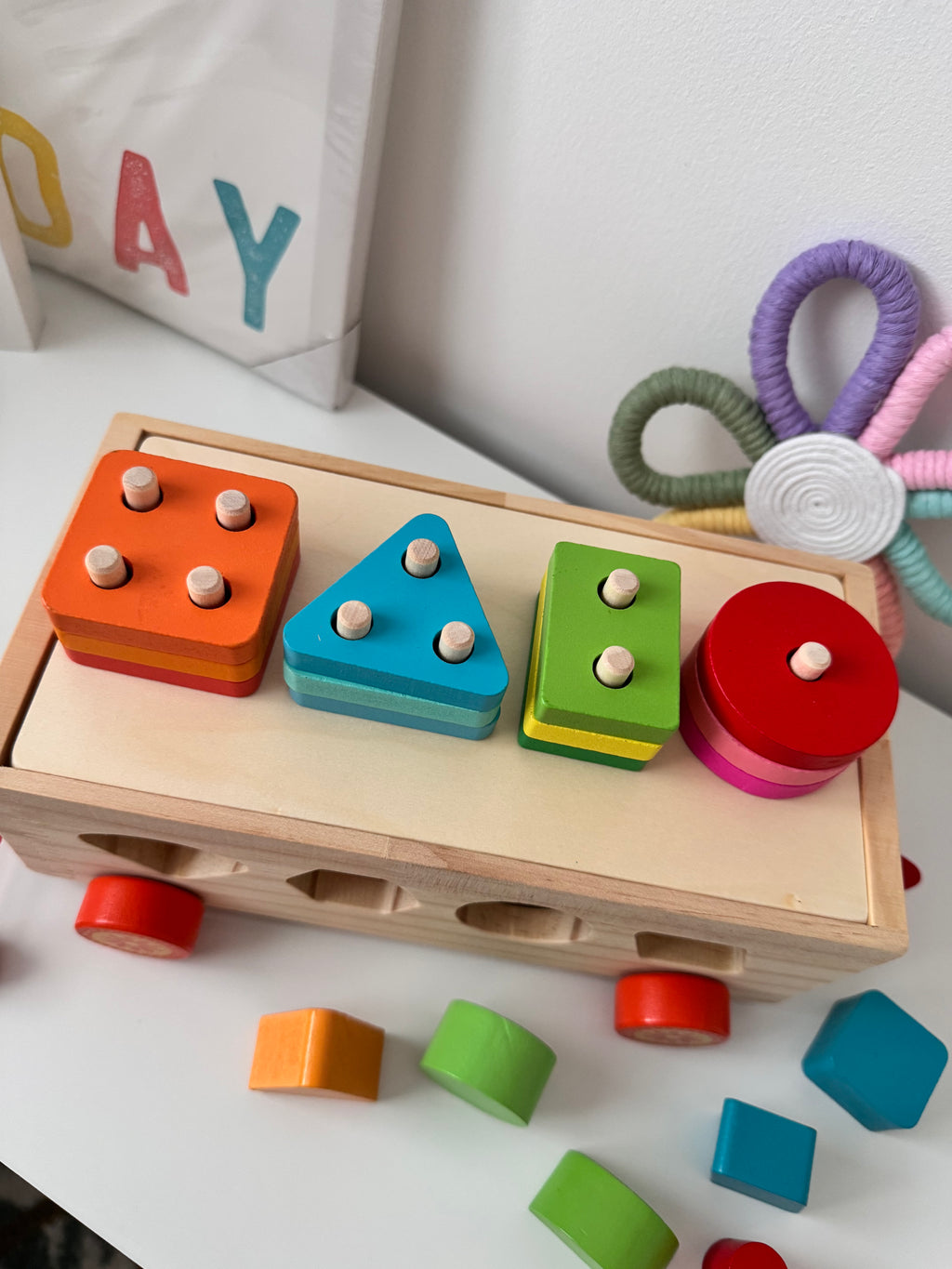 Wooden Car Shape & Blocks Sorter