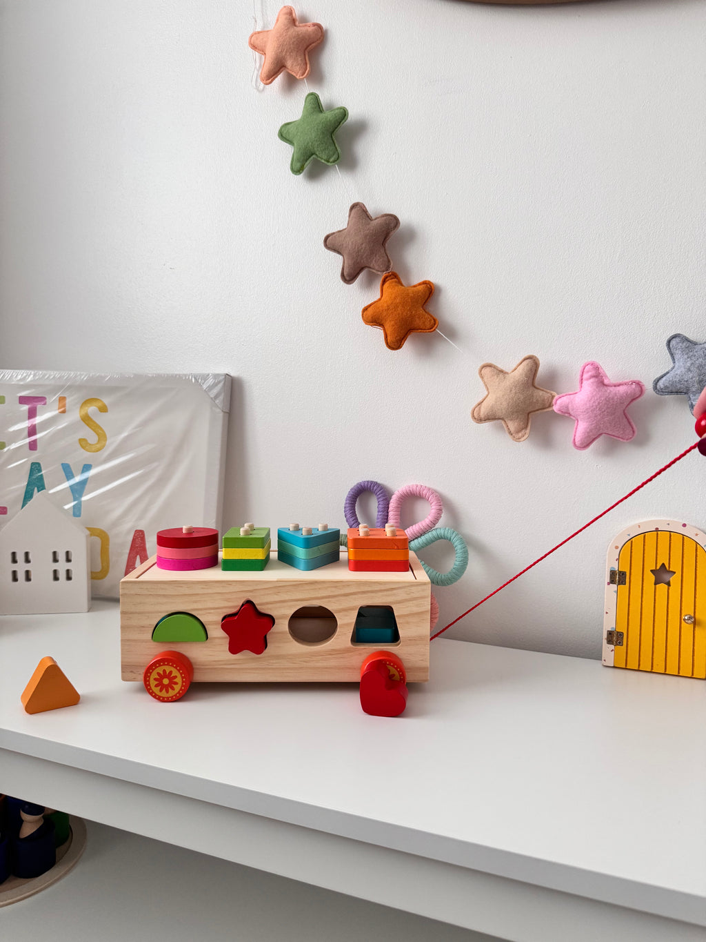Wooden Car Shape & Blocks Sorter