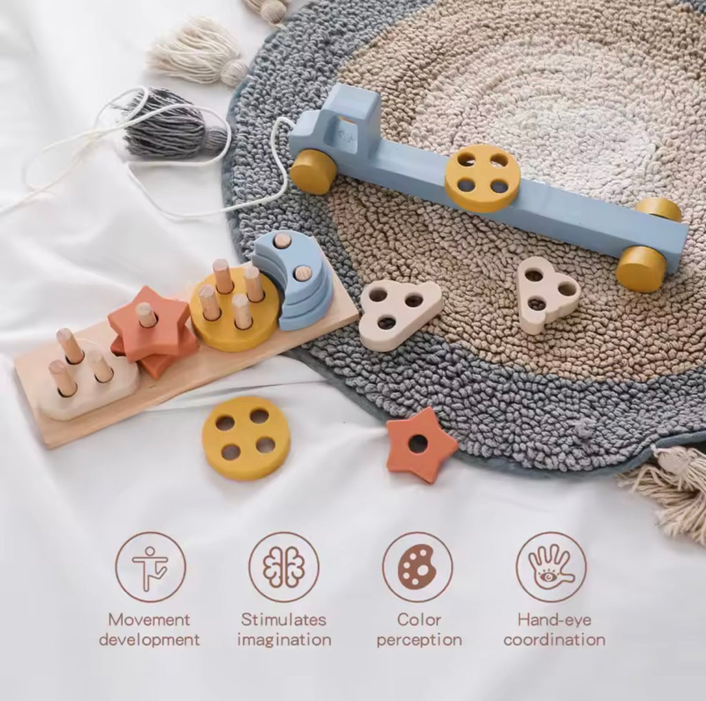 Wooden Shape Sorter Trailer