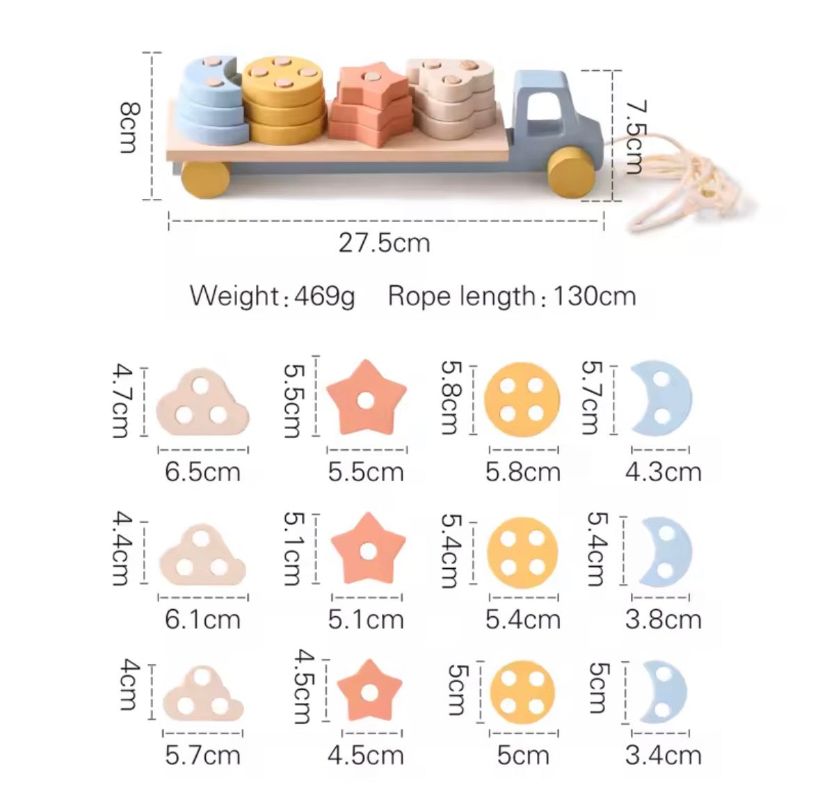 Wooden Shape Sorter Trailer